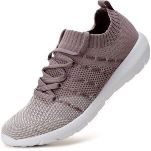 🆕Women Purple Running Breathable Knitting flexible Mesh Sports Shoes Sneakers